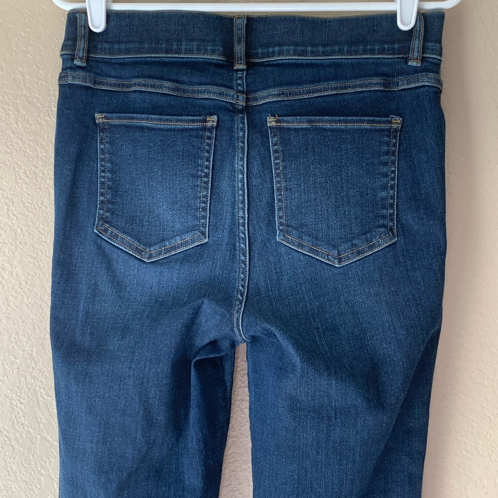 SPANX Denim Flare Leg Comfort Stretch Pull On Jeans Size M - Picture 6 of 8